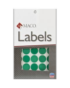 Maco Label Color Coding  3/4 in Diameter   Green      MR1212-5