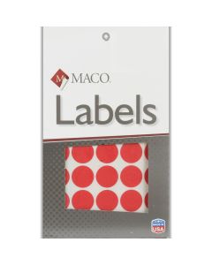 Maco Label Color Coding  3/4 in Diameter   Red        MR1212-8