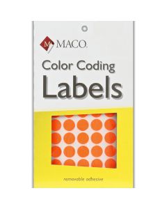 Maco Label Color Coding  1/2 in Diameter   Red        MR808-RG