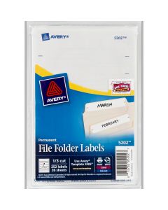 Avery Label File Folder  Print/Write  White       5202