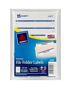 Avery Label File Folder  Print/Write  Dark Blue       5200