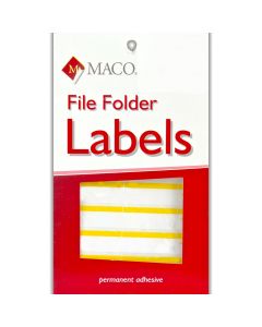 Maco File Folder Label  Yellow     FF-L3