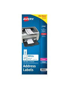 Avery Laser Labels 1 x 2-5/8 (Mini) 2160