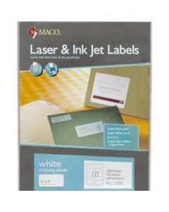 Maco Laser/Ink Jet Label  2 in x 4 in         ML-1000