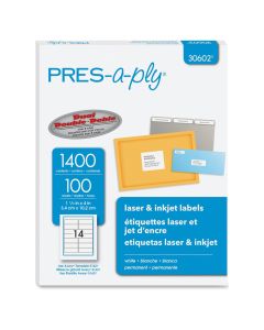 Avery Pres-a-ply Laser Label   1 1/3 in x 4 in     30602
