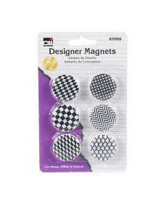 CLi Designer Round Magnets  Assorted set/6  35906