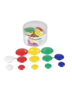 CLi Round Magnet Assorted Colour/Sizes Tub of 30  35930