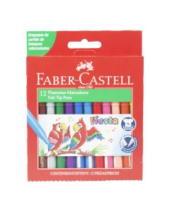 Faber Castell Fiesta Fibre Tip Marker  555314  Set/12
