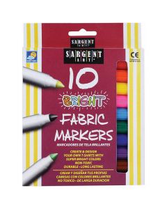 Sargent Art Bright Fabric Marker set of 10  22-1568