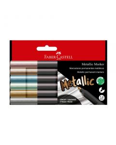 Faber Castell Permanent Marker Metallic  ( Pk/6)  452006