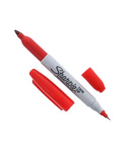 Sanford Sharpie Marker Permanent Twin Tip Red       32002