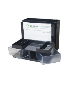 OIC Versa Plus Desk Organizer 9-Compartments  Black 23112