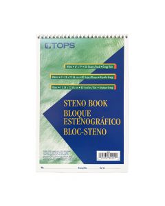 Tops Steno Pad   6x9     80pg White         8020 ea