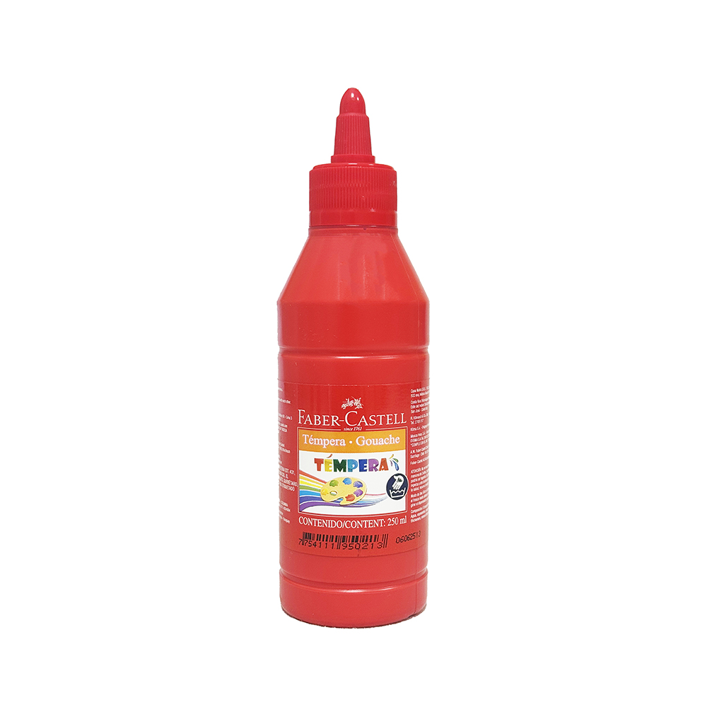 Faber Castell Gouache Red Tempera Paint 250ml  164121