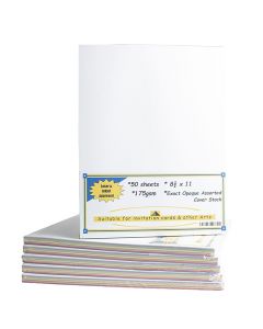 HNR Cover Stock Paper  8.5 in x 11 in  Assorted 175gsm ea-pk/50 1100767