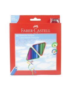 Faber Castell Triangular Colouring Pencil Set/48 with Sharpener  120548