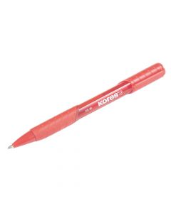 Kores Retractable Ball Point Pen Medium Red 1mm 37631