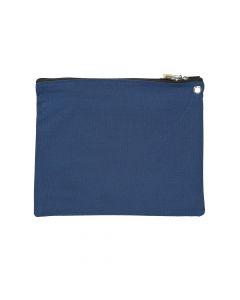 Merangue Heavy Duty Jumbo Canvas Pouch with Lock and Keys BP945B-Blue