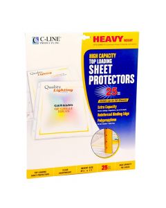 C-line Sheet Protector Top Loading  Letter Size  High Capacity 62020    ea-pk/25