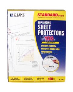 C-line Sheet Protector  Top Loading  Letter Size  62027 per sheet