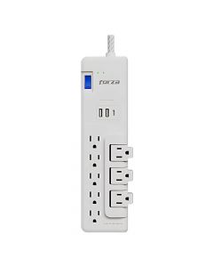 Forza Surge Protector 8 Outlet 2 USB 1 USB-C 6ft  821RUSBCW
