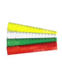 CLI Rule Plastic Assorted Colours 6in   80640
