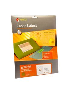 Maco Gold Foil Labels for Notarial Seal 2 1/2 inch  Letter Size    ML-7850