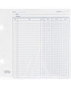 HNR Ledger Sheets 11 in x 11 in               Ref: 1111 per sheet