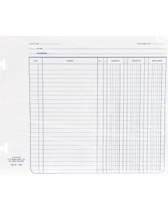 HNR Ledger Sheets 9 in x 11 in               Ref: 911 per sheet