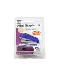 Advantus Mini Stapler Kit W/Coloured Staples 82000