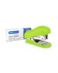 Rapesco Mini Bug Stapler Green with box of 26/6 staples 1411