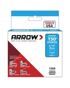 Arrow Staples  T-50  5/16 in            505ML  ea-bx/1250