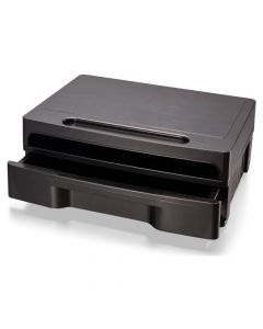 OIC Monitor Stand Black with Drawer   22502