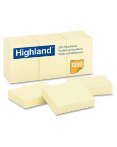 Highland Sticky Note 1.5 x 2  Yellow    6539YW per pad