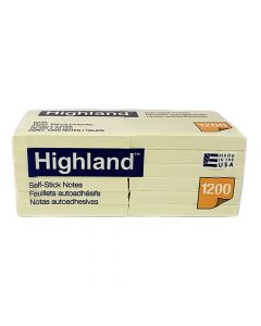 Highland Sticky Note 3 x 3  Yellow    6549YW per pad