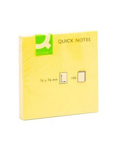 Q-Connect Sticky Note 3 x 3  Yellow    KF10502 per pad