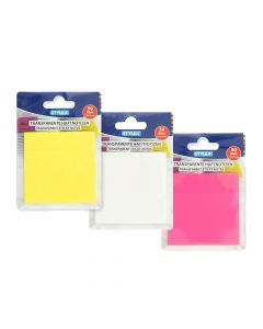 Stylex Translucent 3 x 3 Assorted Stick notes31282