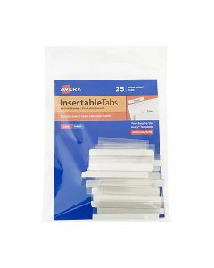 Avery Adhesive Insertable Tab 2 in Clear  16241 ea-pk/25