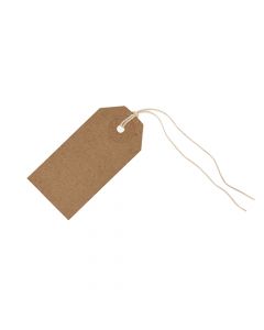 Tiger Kraft Strung Tags #1  70 x 35mm   302452