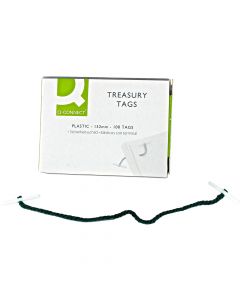 Q-Connect Treasury Tags  6 inch (152mm)  Green       KF04575