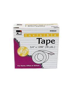 Cli Invisible Tape 3/4 x 1296 1' Core  49534