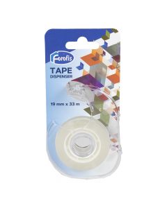 Forofis Clear Tape 19mm x 33m (3/4 in) w/Dispenser 91231
