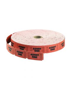 ITC  Admission Ticket  2M  Red  Single   85410 (ea Roll of 2000)