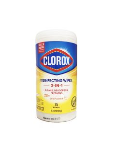 Clorox Disinfecting Wipes Crisp Lemon 3-in-1 75ct 1628