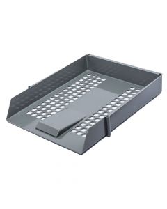 Q-Connect Letter Tray Deflecto Grey  CP043YTGRY