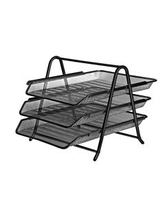 Forofis Letter Tray 3Tier Black 91308
