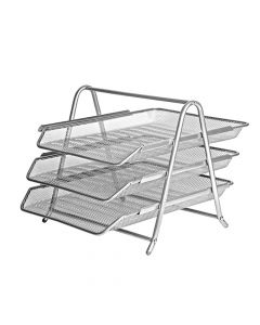 Forofis Letter Tray 3Tier Silver 91309