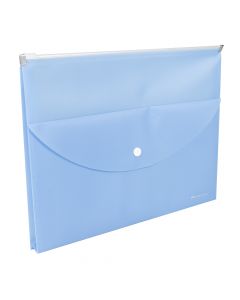 Faber Castell Document Wallet with Zip & Pocket A4 Blue 301051