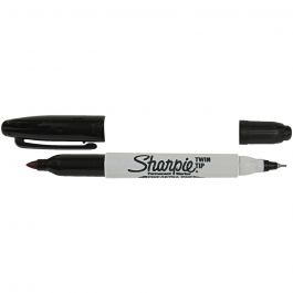 Sanford Sharpie Marker Permanent Twin Tip Black 32001