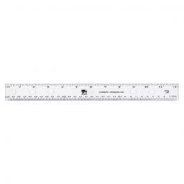 Sqi Ruler CLi Ruler 12 inch Clear Plastic Flat 77136
